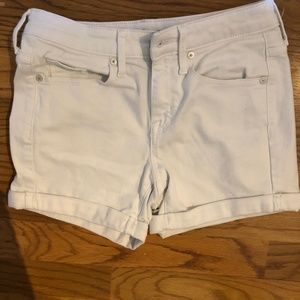 White Jean Shorts
